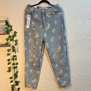 Tinseltown Blue Yin Yang Women Jeans